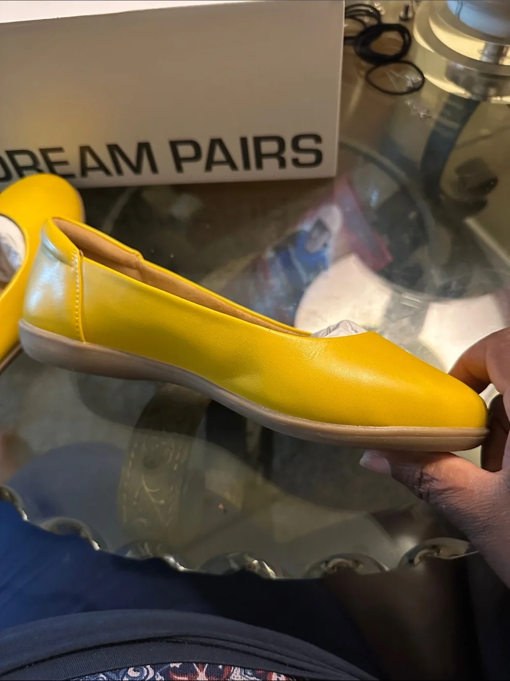 Dream Pairs Yellow Women's Slip-On Ballet Flats